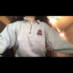 Stand up collar sweatshirt